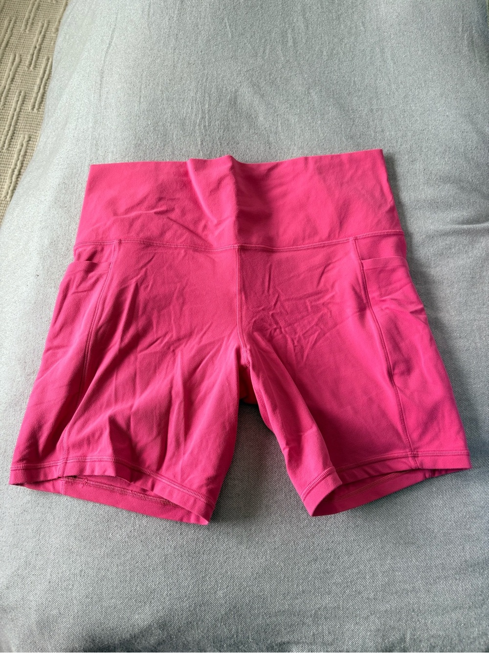 Athleta Hot Pink High-Rise Performance Bike Shorts